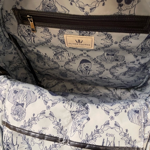 Oliver Thomas 24 + 7 Backpack for Peloton--Zippered Pockets, Shiny Blue EUC - Picture 8 of 13